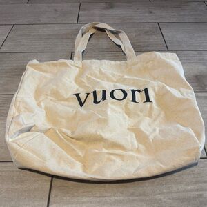Vuori Large Canvas Tote Bag The Rise The Shine  Athlete Shopping Bag Sustainable